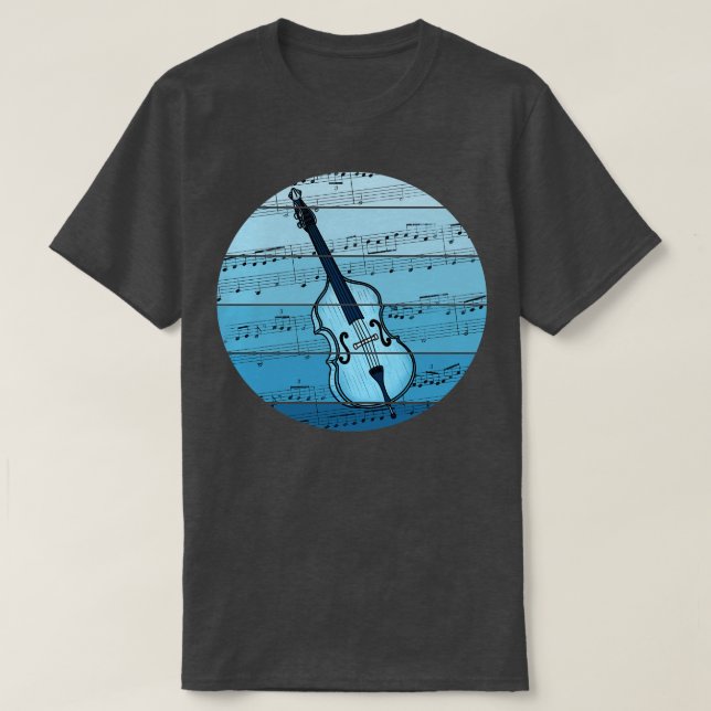 Jazz Bassistance Music Notation Dubbla Bass Teache T Shirt (Design framsida)