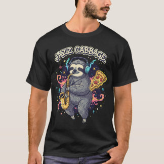 "Jazz Cabbage" Rolig Lat Saxofonist T Shirt