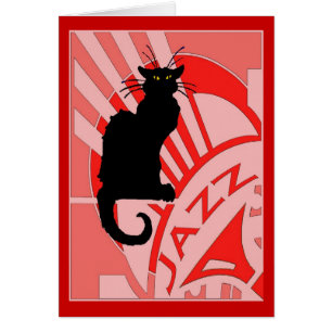 Jazz Cat Hälsningskort