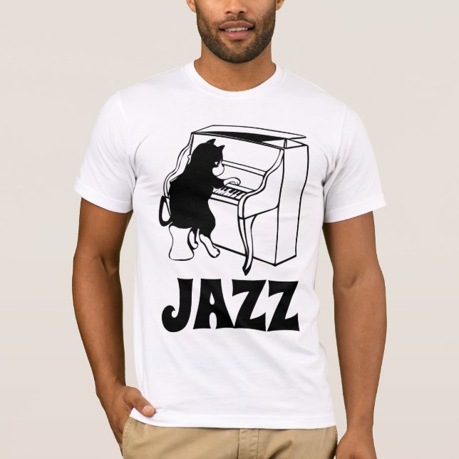 JAZZ CAT PIANO T-SHIRTS TEES (Framsida)