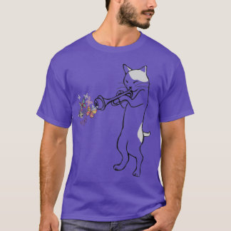 Jazz Cat Playing Trumpet T Shirt