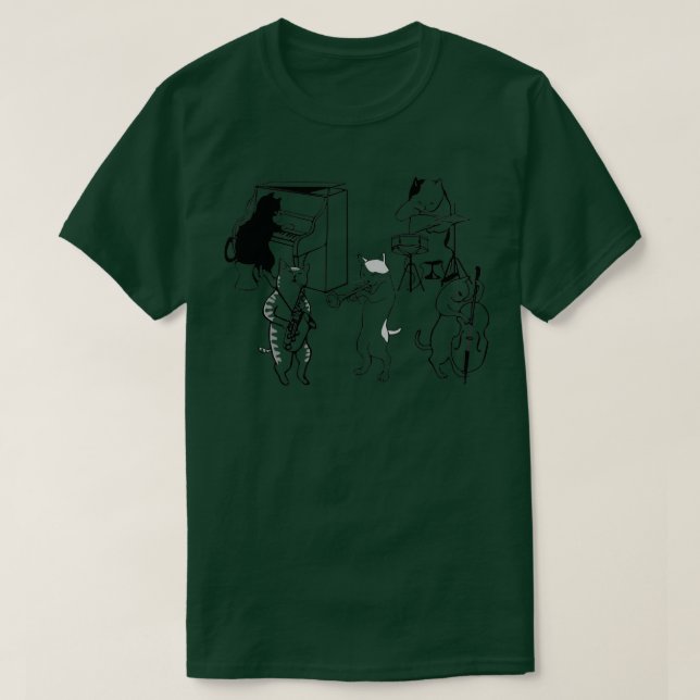 JAZZ CATS (2)  T SHIRT (Design framsida)