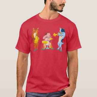 Jazz Cats Coola Music Kattdjur Cat Band 1 T Shirt