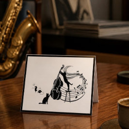 Jazz Cats | Dubbelbas Vikt Notkort Anteckningskort