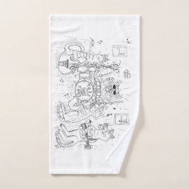 Jazz Cats Hand Towel