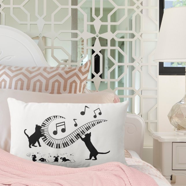 Jazz Cats | Piano Lumbarkudde (Skapare uppladdad)