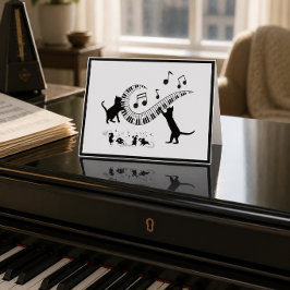 Jazz Cats | Piano Viklad Notkort Anteckningskort