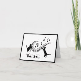 Jazz Cats | Pianomappat anteckningskort