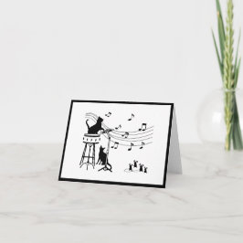 Jazz Cats | Trummemappat anteckningskort