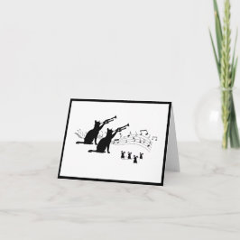 Jazz Cats | Trumpet Folat Note Card Anteckningskort