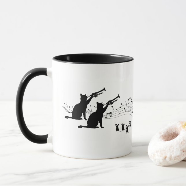 Jazz Cats | Trumpet | Kaffe Mugg (Med munk)