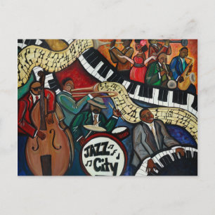 Jazz City Postcard Vykort