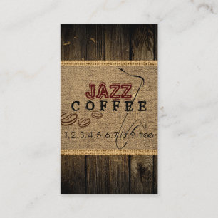 Jazz Coffee Shop Music Visitkort