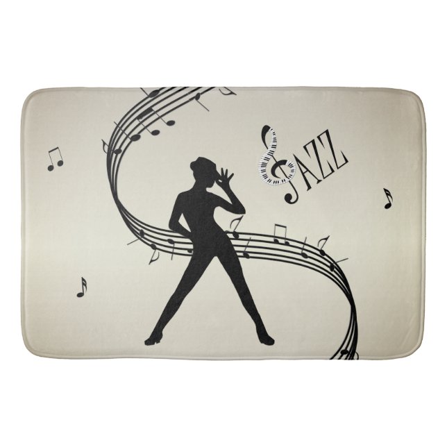 Jazz Dance Golden Music Bath Mat Badrumsmatta (Framsidan)