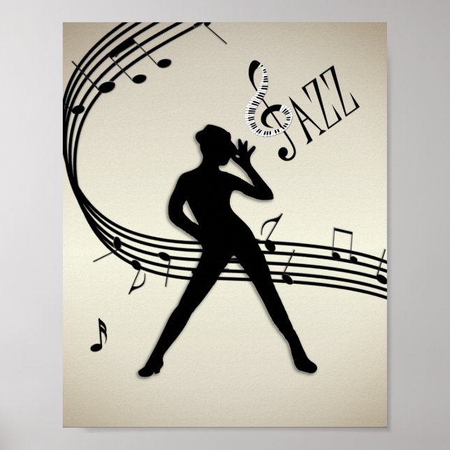 Jazz Dance Golden Music Poster (Framsidan)