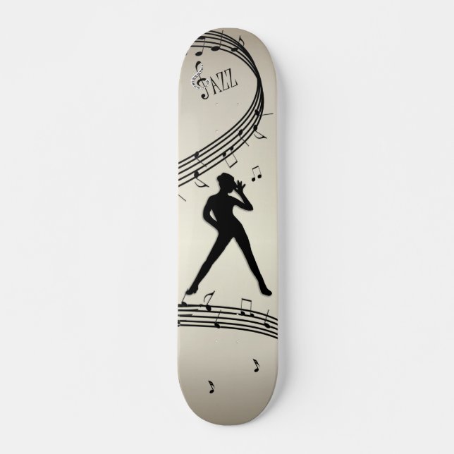 Jazz Dance Golden Music Skateboard (Framsida)
