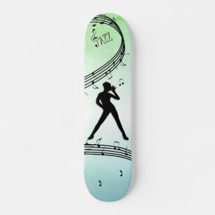 Jazz Dance Grönt Music Mini Skateboard Bräda 18,5 Cm