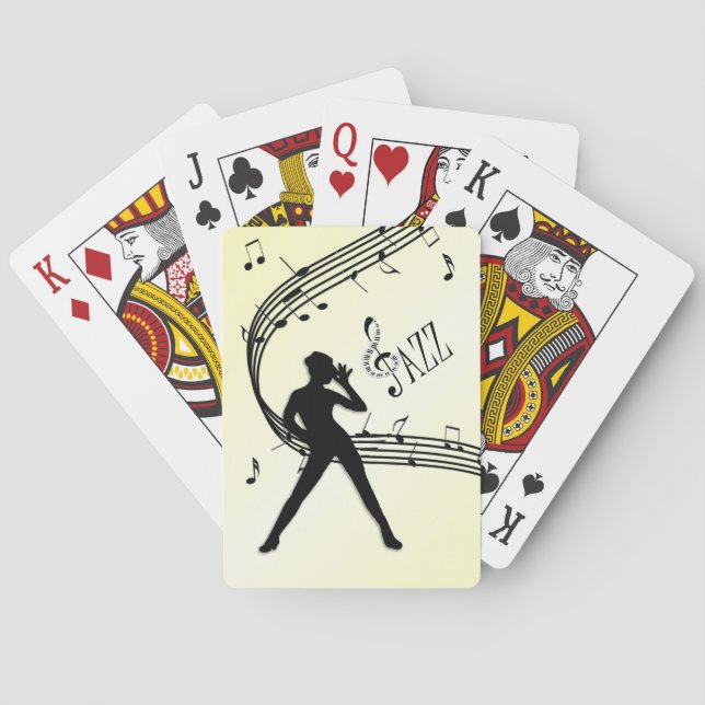 Jazz Dance Gult Music Casinokort (Baksidan)