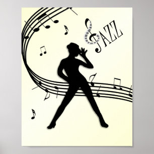 Jazz Dance Gult Music Poster