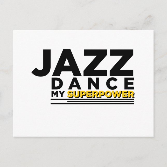 JAZZ DANCE MY SUPERPOWER VYKORT (Framsida)