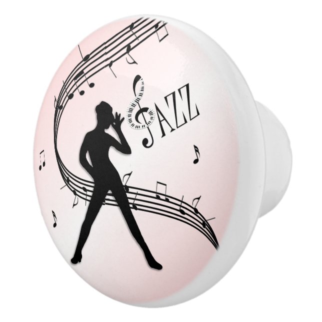 Jazz Dance Rosa Ceramic Knob Knopp (Höger)
