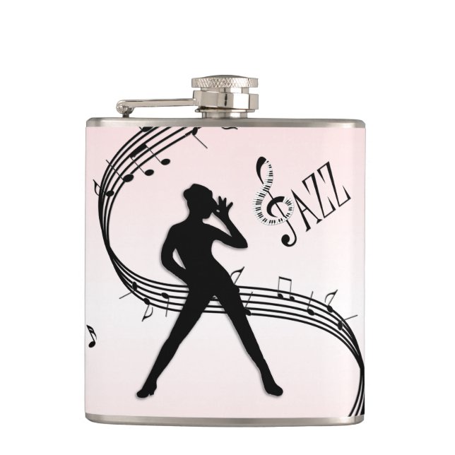 Jazz Dance Rosa Music Flask Fickplunta (Framsidan)