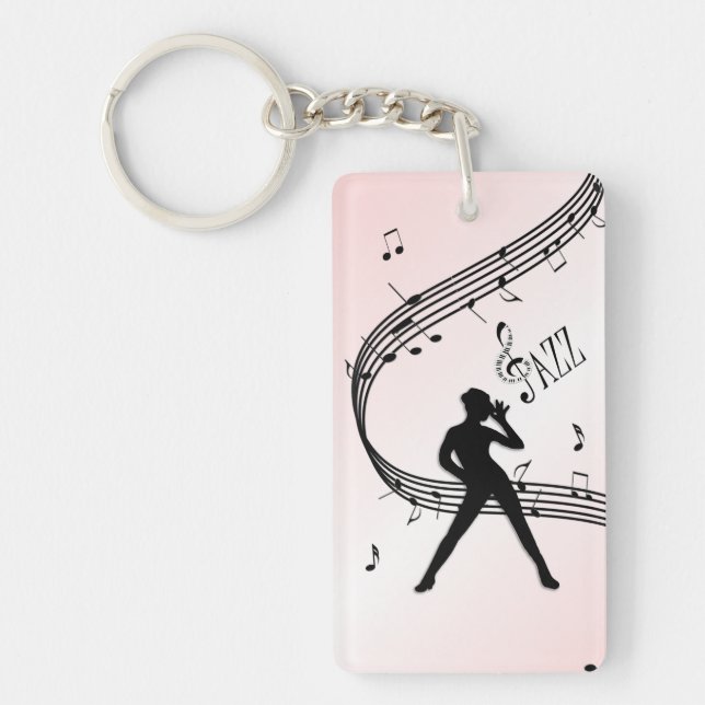 Jazz Dance Rosa Music Keychain (Framsidan)