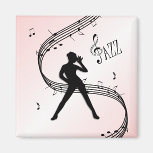 Jazz Dance Rosa Music Magnet