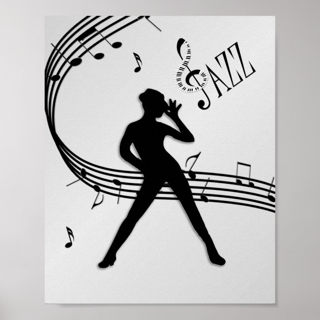 Jazz Dance Silver Poster (Framsidan)