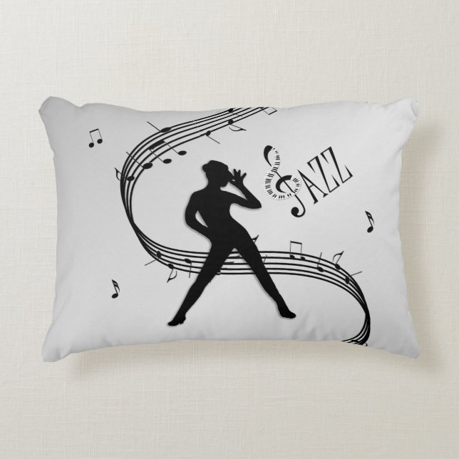 Jazz Dance Silver Prydnadskudde (Framsidan)