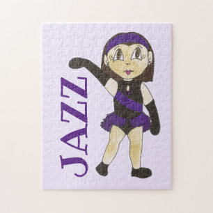 Jazz Dance Skäl Lila Costume Girl Dancer Pussel