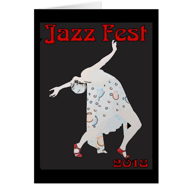 Jazz Dancer 2018 Hälsningskort (Framsidan)