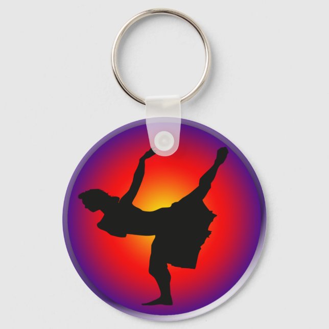 Jazz dancer silhouette nyckelring (Framsida)