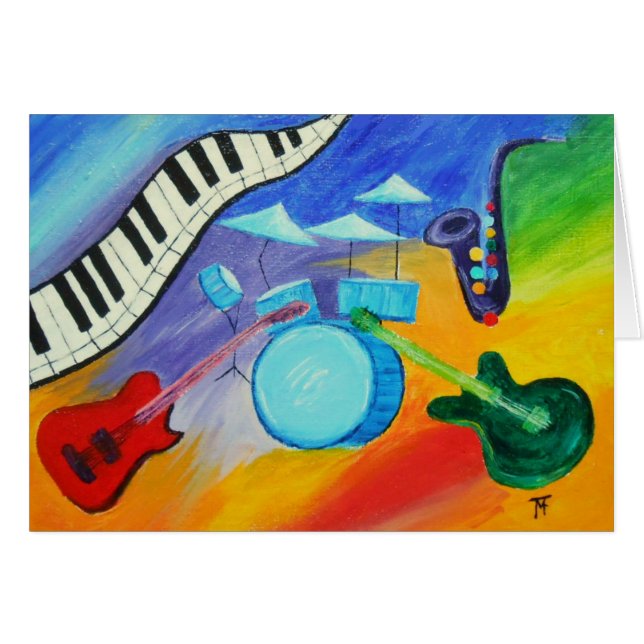 Jazz det! hälsningskort (Framsidan Horizontal)