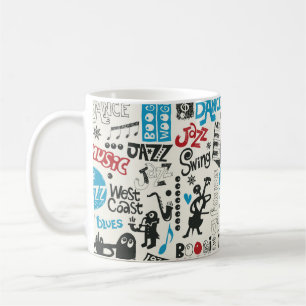 jazz doodlblandning kaffemugg