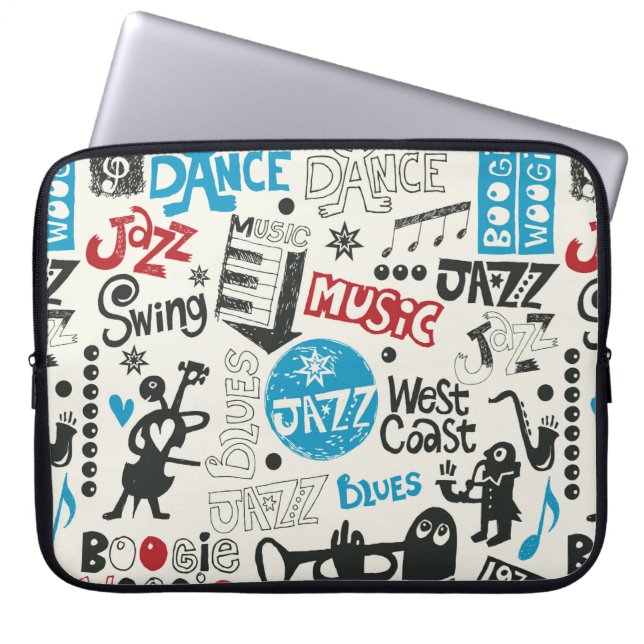 jazz doodlblandning laptop fodral (Framsidan)
