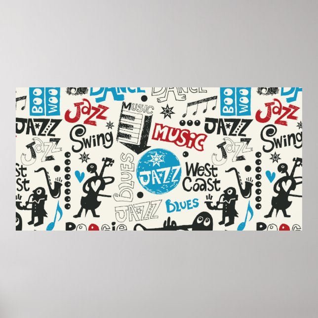 jazz doodlblandning poster (Framsidan)