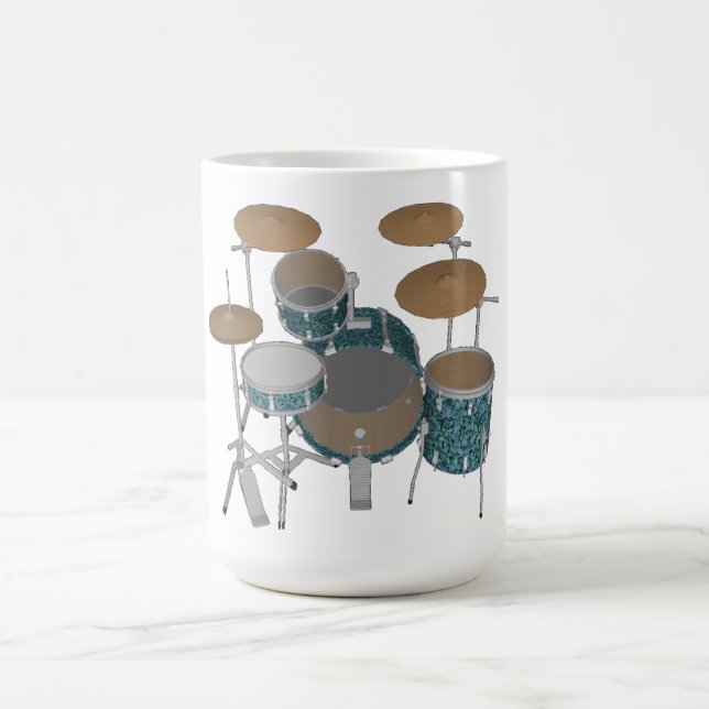 Jazz Drum Kit: Drumsuppsättning för Anpassningsbar Kaffemugg (Center)