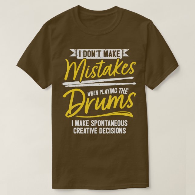 Jazz Drummer Free Drumming Drums Percussion Improv T Shirt (Design framsida)