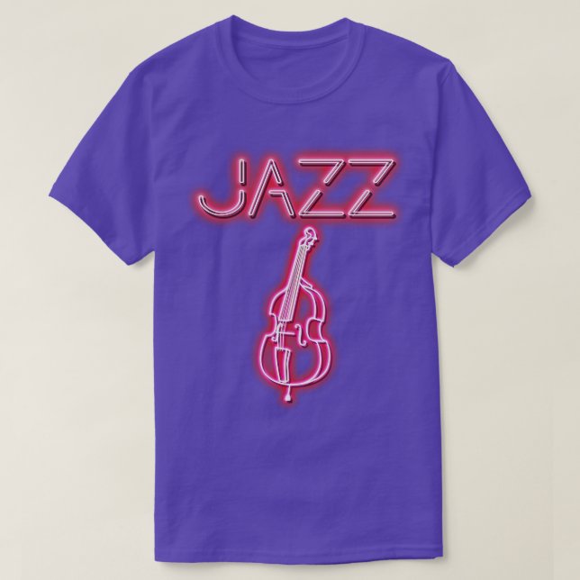 Jazz Dubbla Bass Neon Design T Shirt (Design framsida)