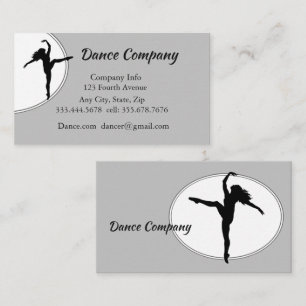 Jazz eller Ballet Dancing Studio Visitkort