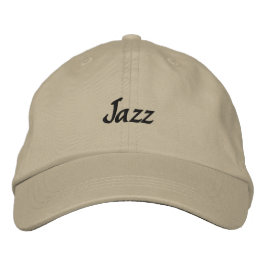 Jazz Embroiderade Mörk Text Baseball Cap Broderad Keps
