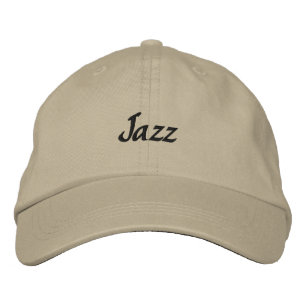 Jazz Embroiderade Mörk Text Baseball Cap Broderad Keps