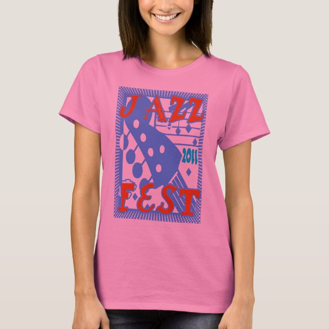 Jazz Fest 2011 Guitar T Shirt (Framsida)