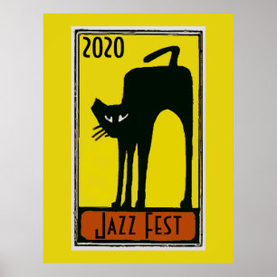 Jazz Fest 2020 Black Cat Poster