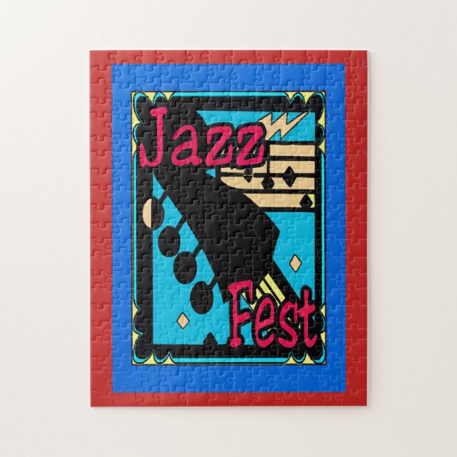 Jazz Fest Abstrakt Musical Instraments Pussel (Vertikal)