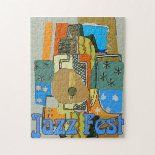 Jazz Fest Abstrakt Musical Instraments Pussel
