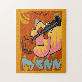 Jazz Fest Abstrakt Oboe Player Pussel