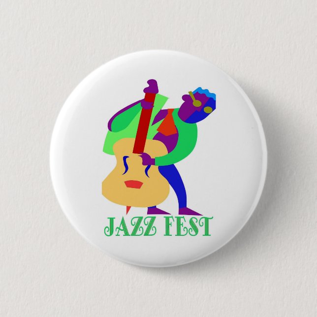 Jazz Fest Blues Man Knapp (Framsida)