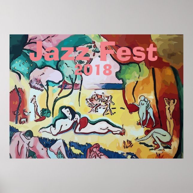 Jazz Fest Du Jardin 2018, redigera text Poster (Framsidan)